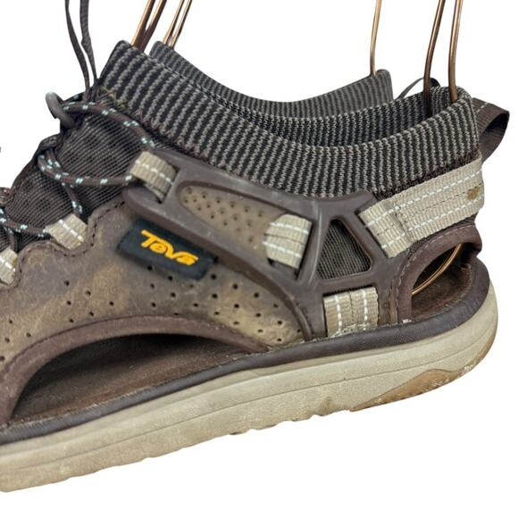 Teva Terra Float Travel Brown Leather Sandals Closed Toe Sporty Shoes sz 7.5 - Picture 9 of 16